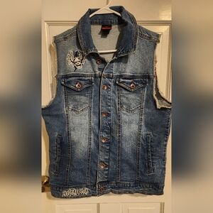 Stranger Things Our Universe Eddie Munson Hellfire Club Denim Vest , Size M